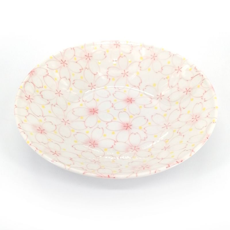 Ciotola di ramen giapponese bianco e rosa di ceramica Ø22cm SAKURA fiori