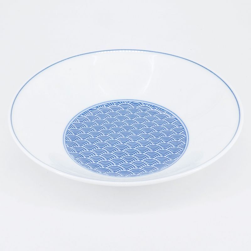 ciotola di ramen giapponese blu di ceramica Ø22cm SEIGAIHA onde