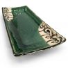 Rechteckige Platte aus grüner und beiger Keramik - KARAKUSABURAUN