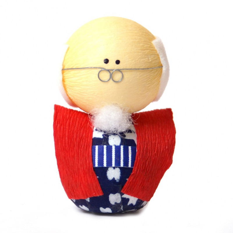 bambola giapponese, fatta di carta - okiagari, SOFUDO, uomo