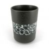 Japanische Keramik-Teetasse, Blumenstirnband - FURORARU