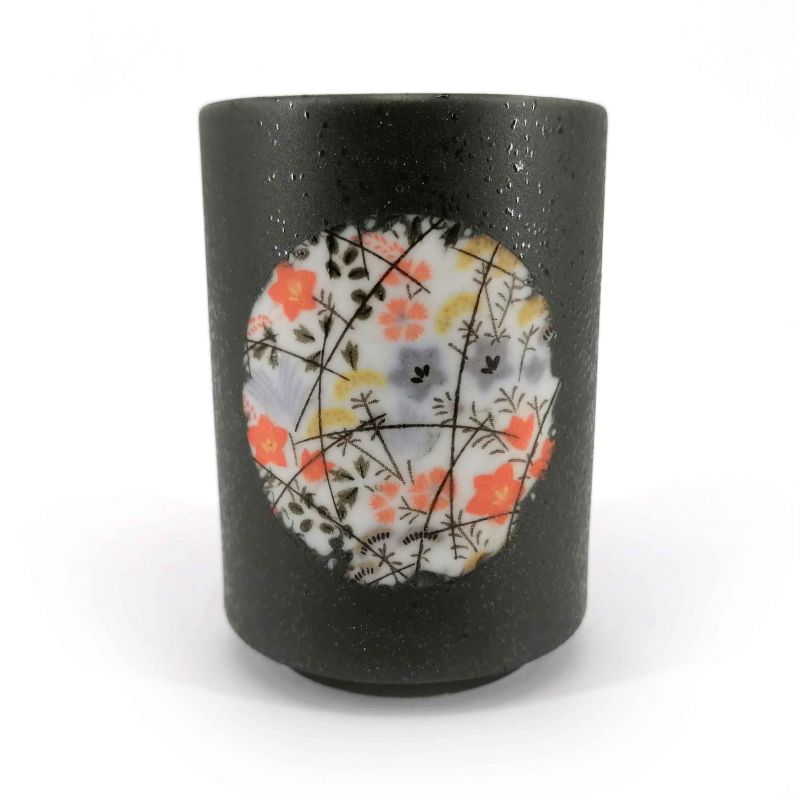 Japanische Keramik-Teetasse, Blumenkreis - FURORARU
