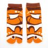 Chaussettes japonaises tabi en coton, KINGYO, marron