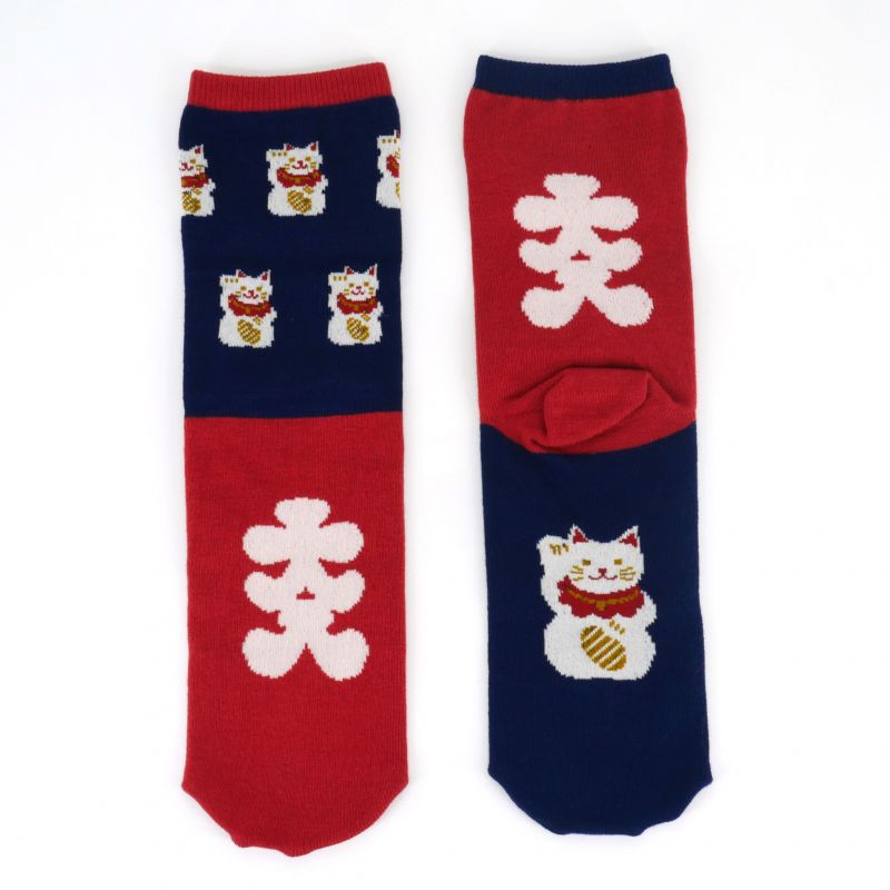 Calcetines tabi japoneses de algodón, MANEKINEKO