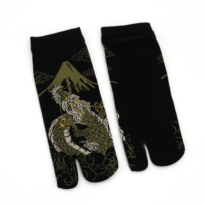 Calcetines tabi japoneses de algodón con estampado de dragón japonés, DORAGON, color a elegir, 25 - 28cm