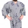Blaue Japanischer Herren Yukata Kimono, SETSUGETSUKA, blau