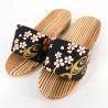 the pair of Japanese wooden clogs, GETA 3062A, red