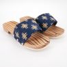 la coppia di zoccoli hinoki giapponesi in legno, GETA 3061, asanoha