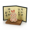 small-sized rabbit ornament with a thank you message  ARIGATÔ USAGI