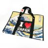 Sac écologique en polyester, Wave and I love Japan, Vague-coeur