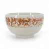 Japanese ceramic soup bowl white and green - shirakaba