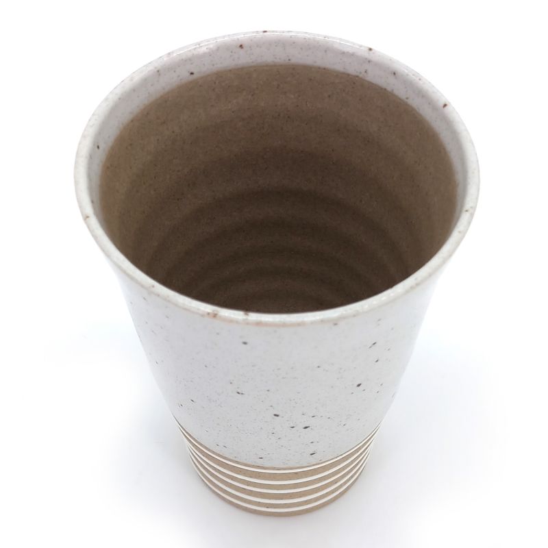 Japanese ceramic mazagran, BEIGE - BEJUMAGUKAPPU