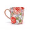 Japanese ceramic mug - Pink flowers -PINKU NO HANA