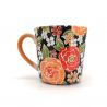 Japanese ceramic mug - Orange flowers -ORENJI IRO NO HANA