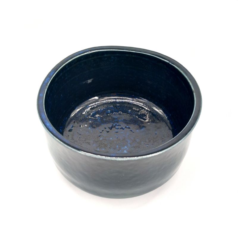 Ciotola in ceramica per la cerimonia del tè blu scuro, SEIJUN