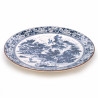 grande assiette avec image paysage bleu couleur blanche en céramique SHIN SANSUI