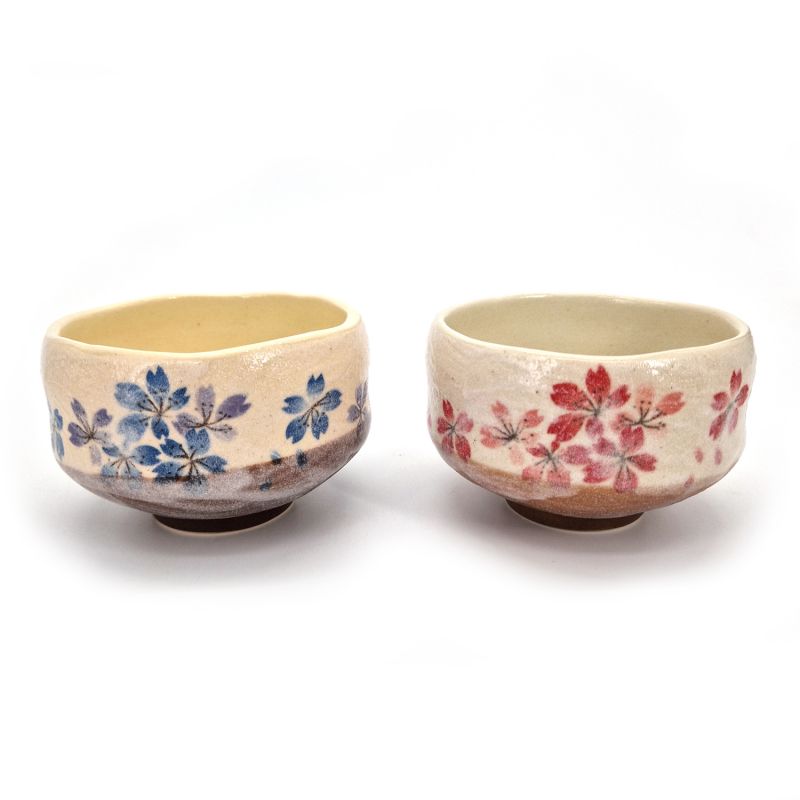 Set de deux bols en céramique pour cérémonie du thé - HEIAN SAKURA