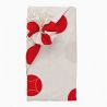 Furoshiki di cotone giapponese, SHIPPO, rosso e oro, 70 x 70 cm