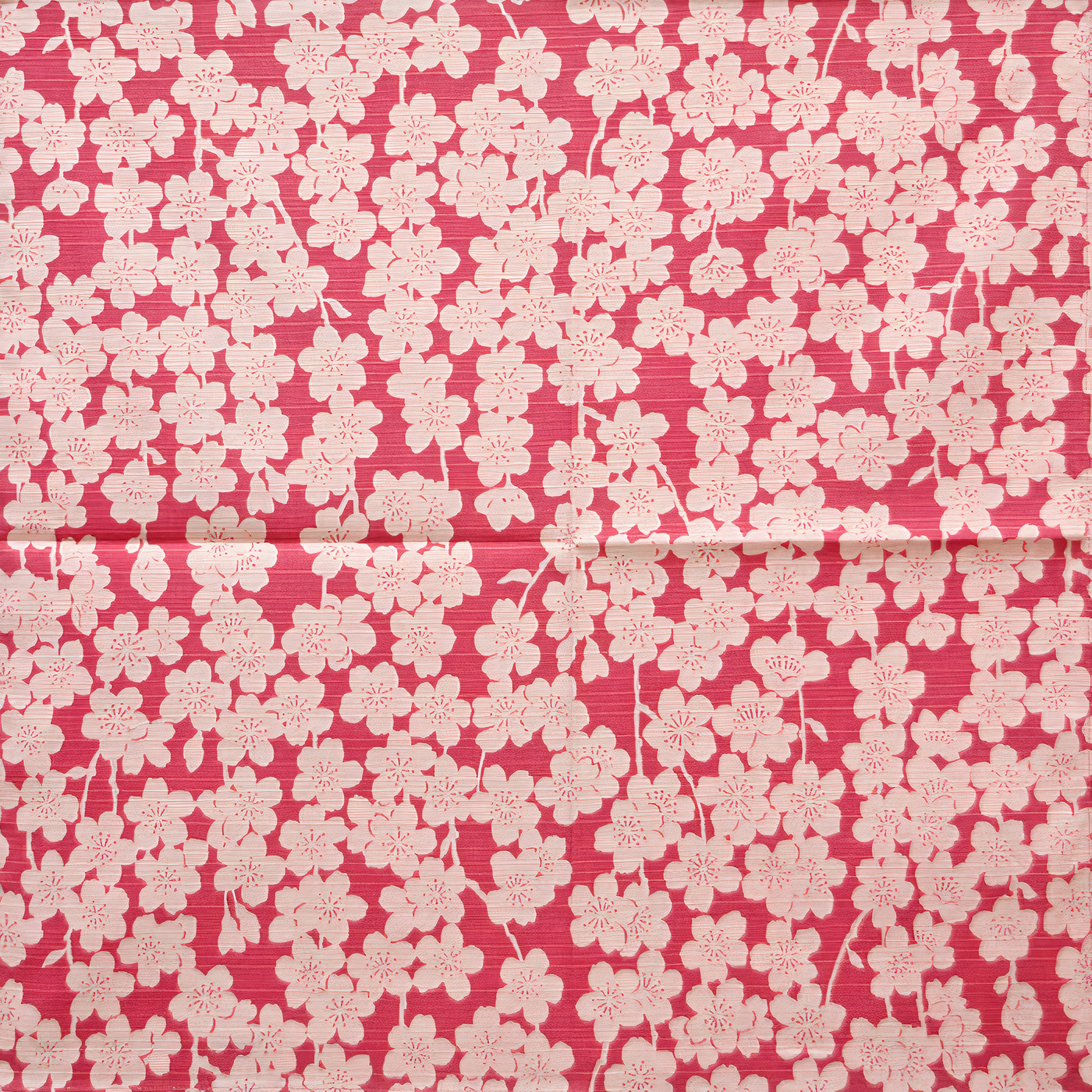 Furoshiki di cotone giapponese, SHIDARE SAKURA, rosa e blu, 48 x 48 cm