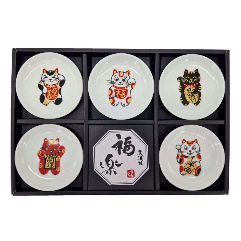 Juego de 5 platos pequeños de cerámica - FUKURAKU