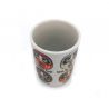 traditional Japanese tea cup with DARUMA designs