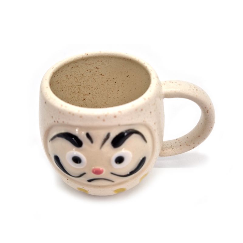 Japanische weiße Keramiktasse - ATAMA - Daruma