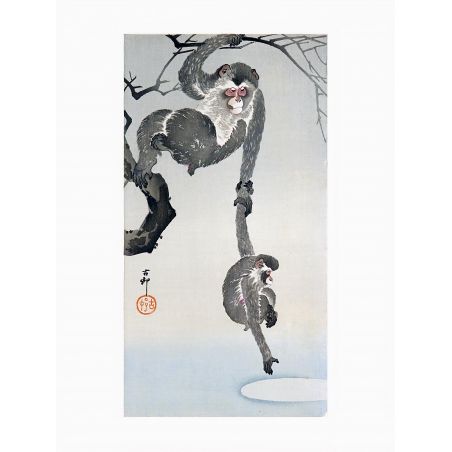Estampe japonaise, Carpe sautant, Ohara Koson
