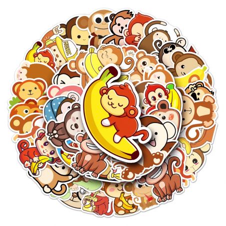Lot of 50 Japanese stickers, Kawaii Tiger Stickers 1-TORA 1