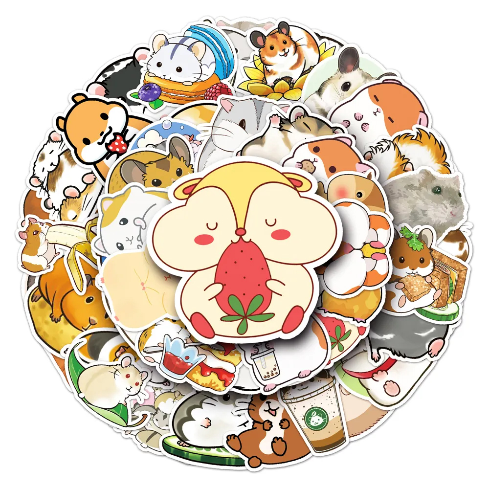 Lot de 50 autocollants japonais,Stickers Kawaii Animaux 1- DOBUTSU 1
