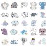 Lot de 50 autocollants japonais,Stickers Kawaii Eléphant-ZO