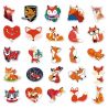 Lote de 50 pegatinas japonesas, Kawaii Fox Stickers-KITSUNE