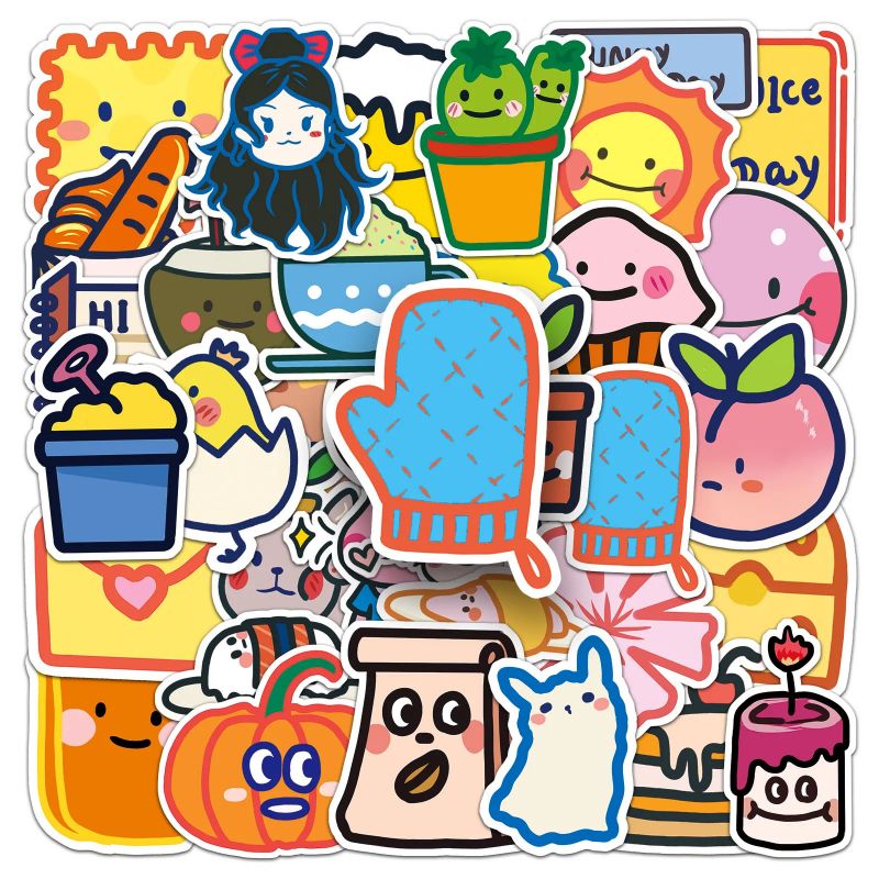 Lote de 50 stickers japoneses, Kawaii Daily Stickers-MAINICHI