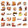 Lotto di 50 adesivi giapponesi, adesivi Kawaii Red Panda-RESSAPANDA