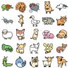 Lot de 50 autocollants japonais,Stickers Kawaii Animaux 2-DOBUTSU 2