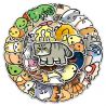 Lote de 50 stickers japoneses, Kawaii Animal Stickers 2-DOBUTSU 2