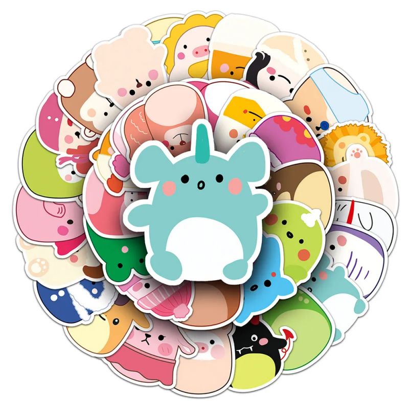 Lot de 50 autocollants japonais,Stickers Kawaii Petit bonhomme-CHISANA OTOKO