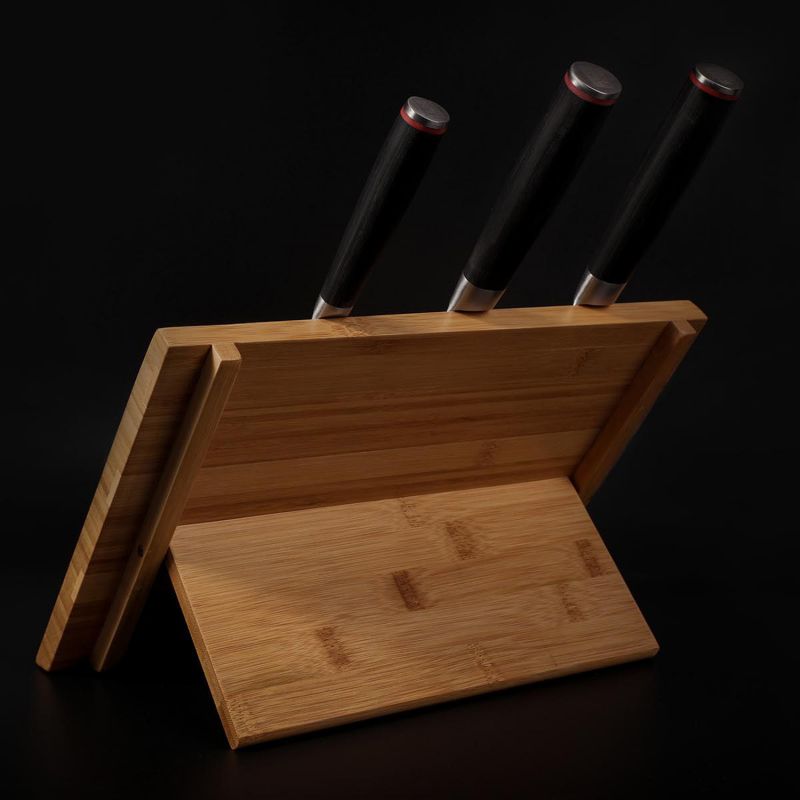 Portacuchillos magnético de bambú KOTAI (plegable) - 30 x 22 cm