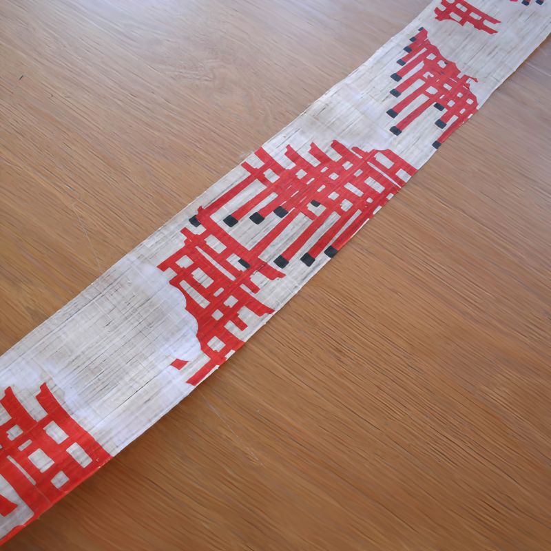 Fino tapiz japonés en cáñamo, pintado a mano, SENBON TORII​​​​​​​