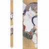 Fino tapiz japonés en cáñamo, pintado a mano, TSUKIYO NO SUSUKI, noche de luna