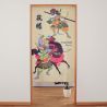 Japanese noren curtain Ukiyoe Samurai warrior - BUSHI