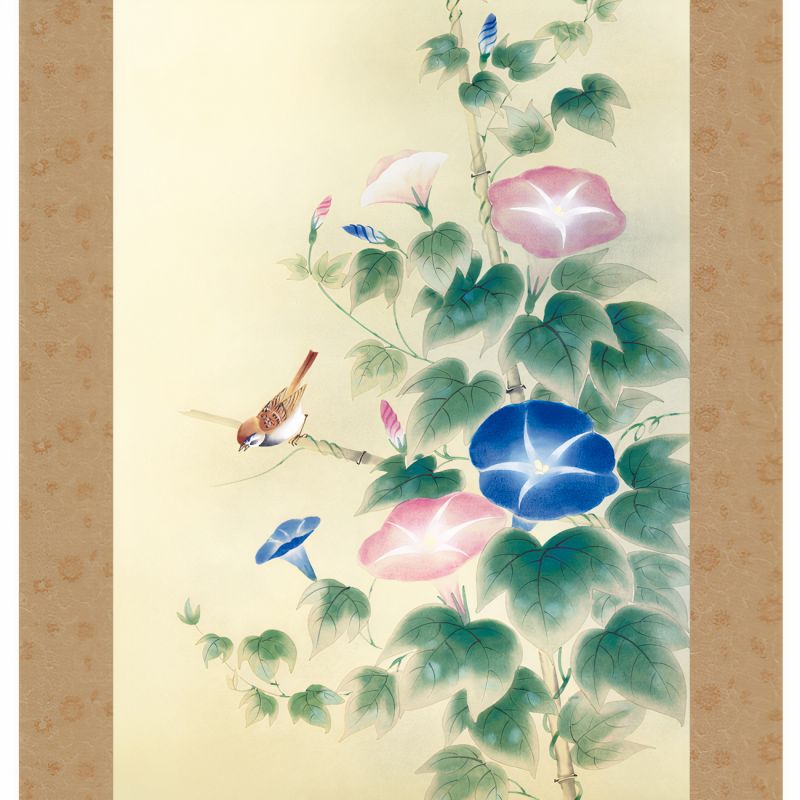 Kakemono Kakejiku Japanischer Vogel in den Blumen - HANA DE