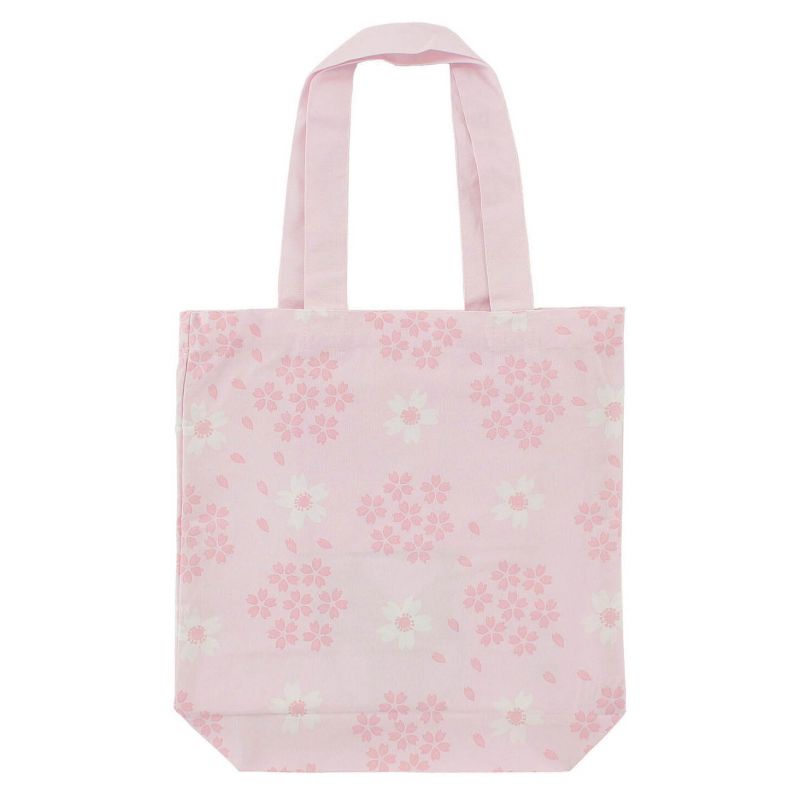 100% cotton tote bag Shiba dog and Sakura flowers - SAKURA NO HANA