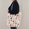 Borsa tote in cotone 100% Daruma, Tori, Sushis, Cat... - DARUMA TORII SUSHIS NEKO...