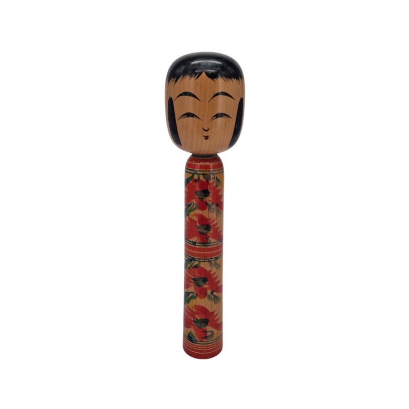 Grande bambola giapponese in legno, KOKESHI VINTAGE, 24.5cm