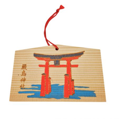 Japanese wooden EMA amulet