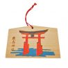 Amulette japonaise EMA en bois -