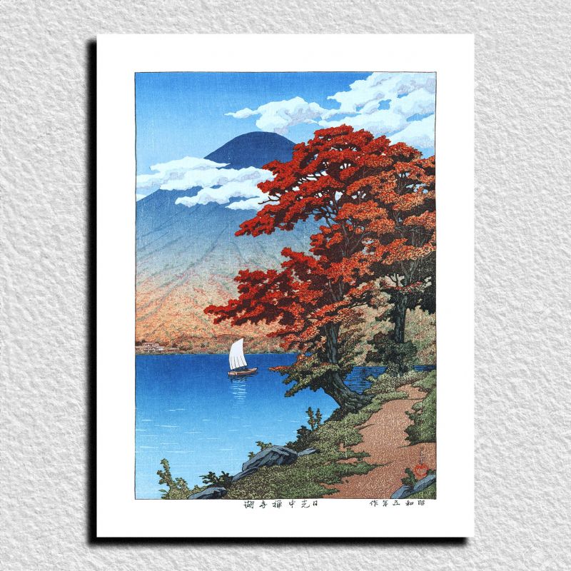 Print reproduction by Kawase Hasui, Lake Chuzenji at Nikko, Nikko Chuzenji-ko