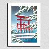 Kawase Hasui Print Reproduktion, Miyajima im Schnee, Yuki no Miyajima
