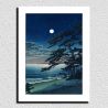 Reproducción de impresión de Kawase Hasui, Luna de primavera, Playa de Ninomiya, Haru no tsuki, Ninomiya kaigan