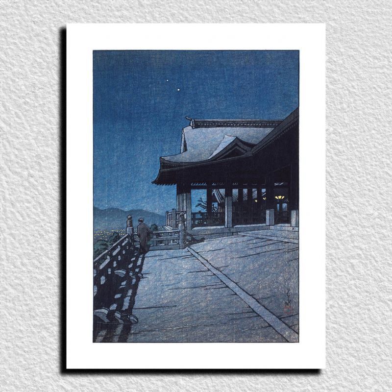 Reproducción de impresión de Kawase Hasui, Templo Kiyomizu-dera en Kioto, Kioto Kiyomizu-dera